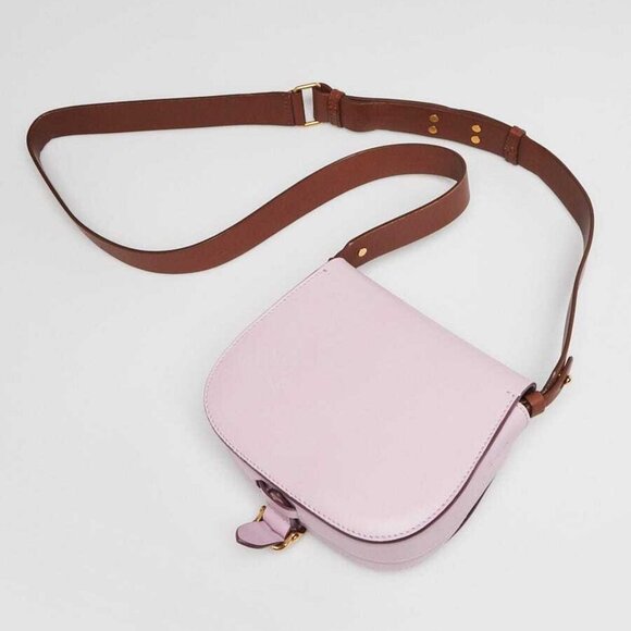 Burberry Light Purple Calfskin Leather Crossbody Square Mini Satchel Bag - Picture 2 of 12